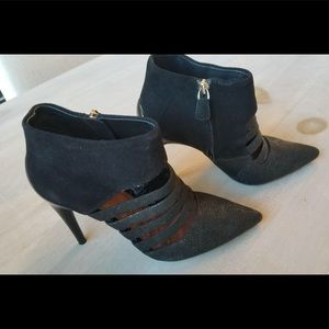 Rebecca Minkoff Suede/Embossed Leather Bootie
